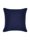 Sferra Manarola Linen Decorative Pillow In Midnight Aqua