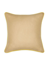 Sferra Manarola Linen Decorative Pillow In Sand/lemon