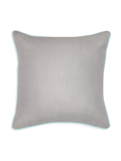 Sferra Manarola Linen Decorative Pillow In Grey Clear Water