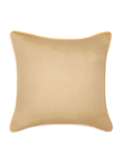 Sferra Manarola Linen Decorative Pillow In Sand/apricot