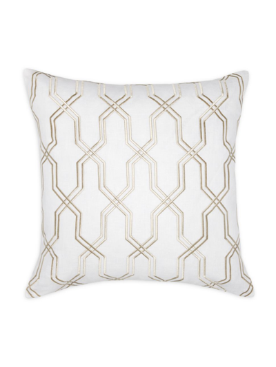 Sferra Borsari Decorative Pillow, 20"sq. In White Oak
