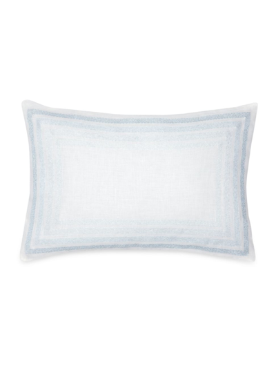 Sferra Vieste Decorative Pillow, 12" X 18" In White Hydrangea