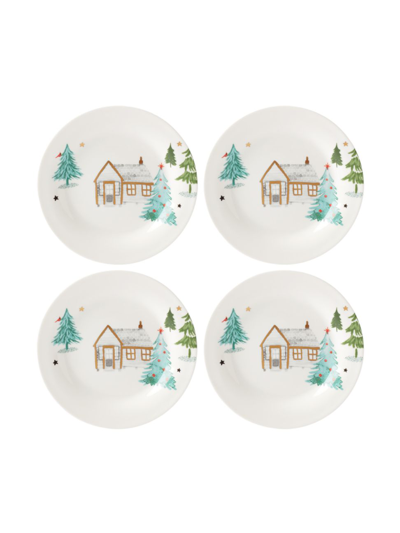 Lenox Balsam Lane 4-piece Tidbit Plate Set In Green