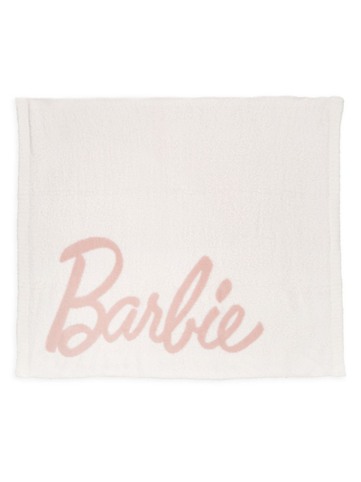 Barefoot Dreams X Barbie Limited Edition Blanket In Sea Salt Dusty Rose