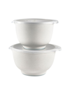 Rosti Mepal Margrethe 2-piece Lidded Bowls Set In Pebble White