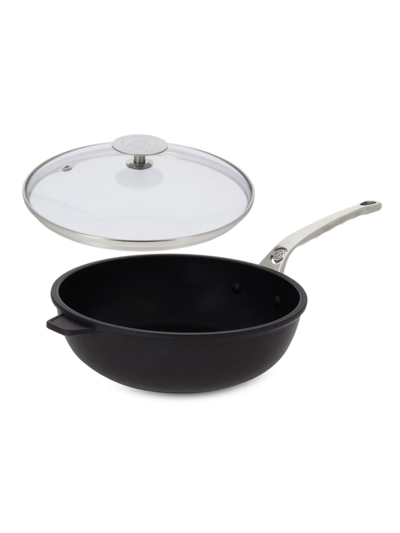 De Buyer Choc Extreme 9.5'' Nonstick Deep Fry Pan & Glass Lid In Black