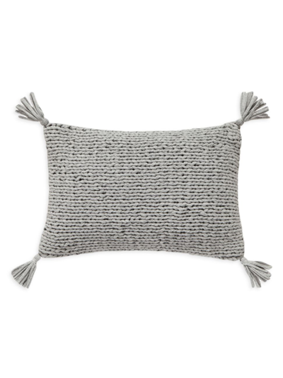 Splendid Knitted Jersey Decorative Pillow In Grey