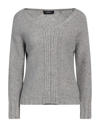 Alpha Studio Sweaters In Grey