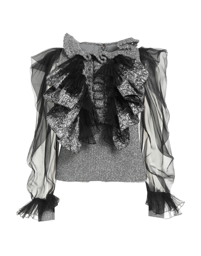 Alberta Ferretti Sweaters In Silver
