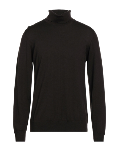 Alpha Studio Turtlenecks In Dark Brown