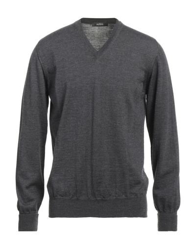 Alpha Studio Sweaters In Grey