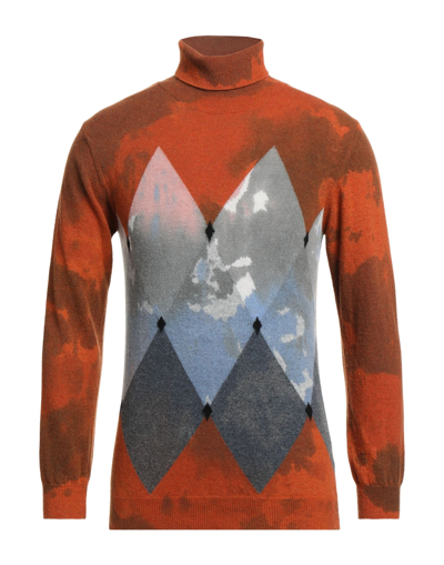Grey Daniele Alessandrini Turtlenecks In Red