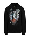 MARKET MARKET MARKET DUNKING EAGLE HOODIE MAN SWEATSHIRT BLACK SIZE XL COTTON