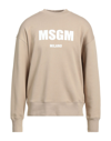 Msgm Sweatshirts In Beige