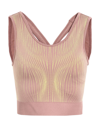 NIKE NIKE NIKE YOGA DRI-FIT ADVANCE WOMEN'S CROP TOP WOMAN TOP BLUSH SIZE L POLYESTER, NYLON, ELASTANE