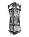 Rick Owens Distressed Denim Sleeveless Jacket In Black