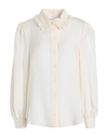 SEE BY CHLOÉ SEE BY CHLOÉ WOMAN SHIRT IVORY SIZE 10 VISCOSE