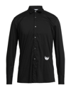 RICH RICH MAN SHIRT BLACK SIZE S NYLON, ELASTANE, COTTON