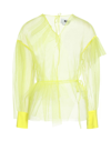 Msgm Blouses In Acid Green
