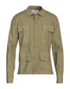 Beaucoup .., Man Shirt Military Green Size M Cotton, Elastane