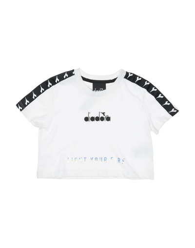 Diadora Kids' T-shirts In White