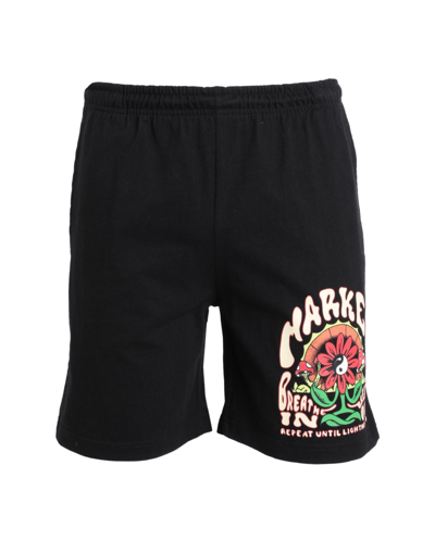 Market Breathwork Graphic-print Cotton Shorts In Black