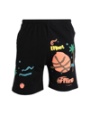 MARKET MARKET MEET ME OFFLINE SHORTS MAN SHORTS & BERMUDA SHORTS BLACK SIZE XL COTTON