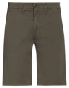 Liu •jo Man Man Shorts & Bermuda Shorts Military Green Size 30 Cotton, Elastane