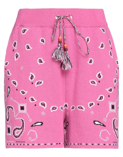 Vicolo Woman Shorts & Bermuda Shorts Fuchsia Size Onesize Cotton, Acrylic In Pink