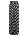 Karl Lagerfeld Monogram-print Wide-leg Trousers In Black