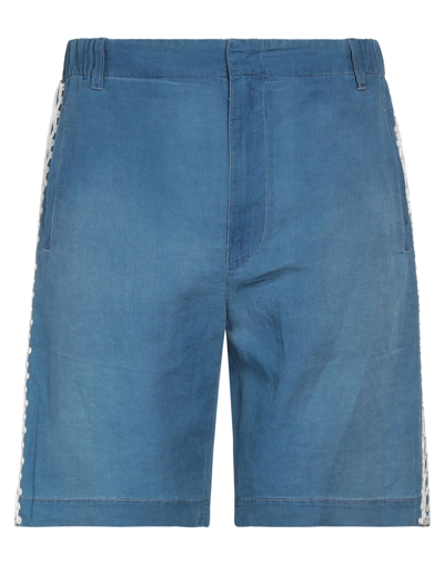 Stella Mccartney Men Man Shorts & Bermuda Shorts Blue Size 30 Cotton, Linen