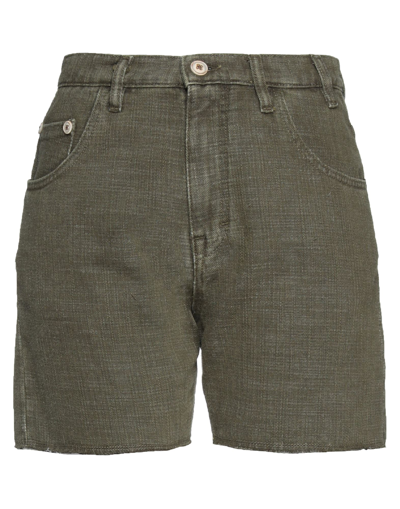 Novemb3r Denim Shorts In Green