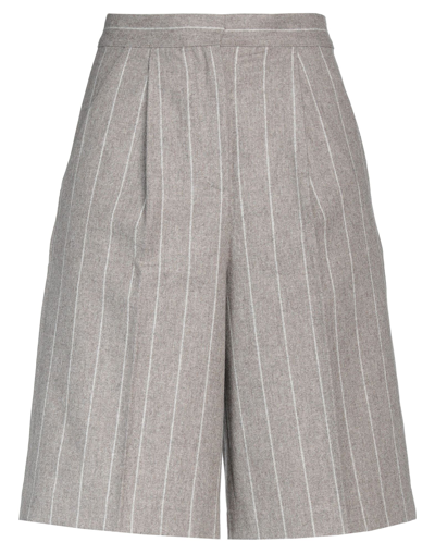 Roberto Collina Woman Shorts & Bermuda Shorts Taupe Size S Virgin Wool In Dove Grey