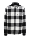 Woolrich Alaskan Check White Black Overshirt In White