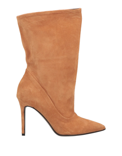 Luca Valentini Ankle Boots In Beige