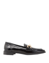 LEONARDO PRINCIPI LEONARDO PRINCIPI WOMAN LOAFERS BLACK SIZE 7 SOFT LEATHER