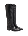 LEONARDO PRINCIPI LEONARDO PRINCIPI LEATHER BUCKLE TALL BOOTS WOMAN BOOT BLACK SIZE 8 CALFSKIN