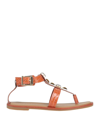 Apepazza Toe Strap Sandals In Red