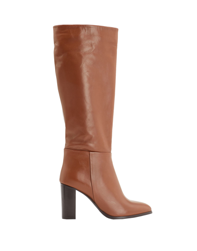 Leonardo Principi Knee Boots In Brown