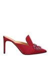 Giannico Mules & Clogs In Red