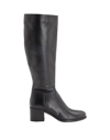 LEONARDO PRINCIPI LEONARDO PRINCIPI LEATHER HEELED TALL BOOTS WOMAN BOOT BLACK SIZE 8 CALFSKIN