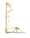 ELISABETTA FRANCHI ELISABETTA FRANCHI WOMAN THONG SANDAL LIGHT YELLOW SIZE 7 SOFT LEATHER