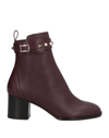 Valentino Garavani Ankle Boots In Deep Purple