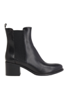 LEONARDO PRINCIPI LEONARDO PRINCIPI LEATHER HEELED CHELSEA BOOTS WOMAN ANKLE BOOTS BLACK SIZE 7 CALFSKIN