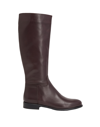 LEONARDO PRINCIPI LEONARDO PRINCIPI LEATHER TALL BOOTS WOMAN BOOT BURGUNDY SIZE 7 CALFSKIN