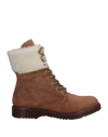 MARC CAIN MARC CAIN WOMAN ANKLE BOOTS SAND SIZE 7 LEATHER, SHEARLING