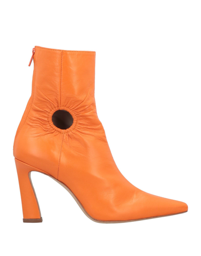 Kalda Ankle Boots In Orange