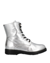 MARC CAIN MARC CAIN WOMAN ANKLE BOOTS SILVER SIZE 6 LEATHER