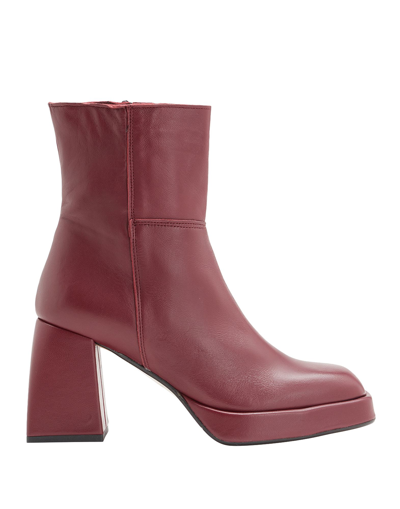 8 By Yoox Ankle Boots In Red