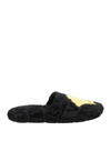 VERSACE VERSACE WOMAN HOUSE SLIPPER BLACK SIZE 5-7 TEXTILE FIBERS